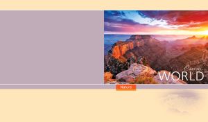 Panoramic shot of the South Rim at sunset on pastel violet and yellow
