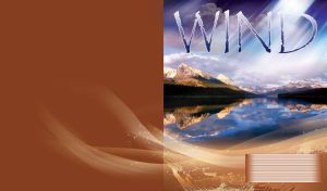 Sunny wind over mountain lake mirroring the dark green forests with snowy peaks