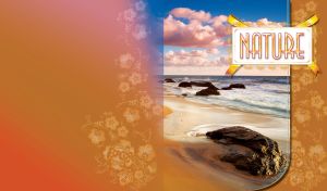 Nature | Stones and Roots | Framed against Floral Backdrop