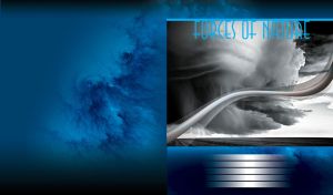 Black and white storm clouds over empty field on a dark blue background