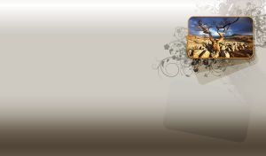 Miniature of a tree on rocks framed in an orange frame and floral patterns