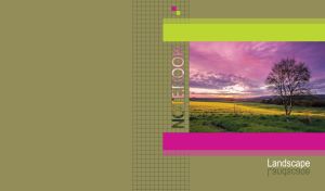 Green field landscape with tree at sunset with khaki green background