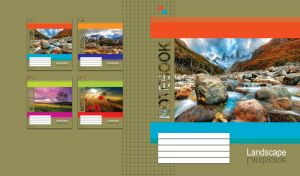 Rocky mountain stream surrounded by a red-bush rocks against a khaki backdrop