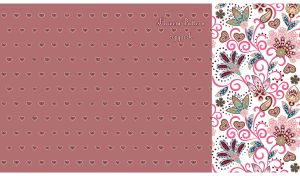 Hearts & Petals | Indian Batik Floral Patterns with Side Pannel Heart Accents