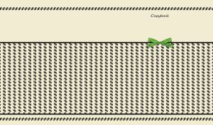 Black vertical spiral abstract pattern on pastel vanilla backdrop