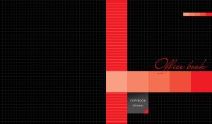 Stylish red color palette on a black grid backdrop