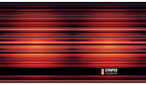 Spectrum style horizontal pattern with red, white and black stripes
