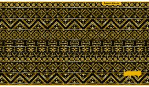 Seamless Thai style knitting pattern in yellow and black colors