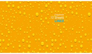 Seamless sparkle water pattern on a yellow monochrome