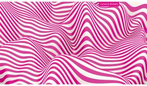 Waves of Color | 3D Optical Illusions with Vibrant Stripes on White