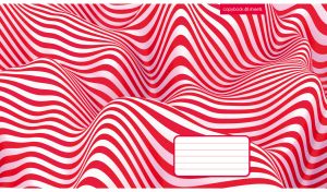 3D wavy optical illusion of red and white stripes