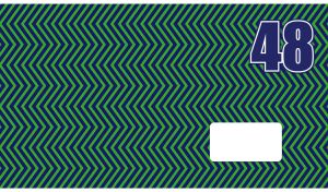 Fourty Eight on seamless zigzag pattern in navy and green colors