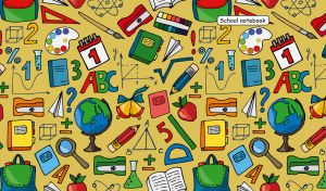 Playful School Notebook | Vibrant and Seamless Patterns