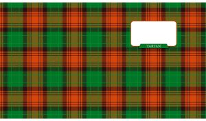 Seamless Scottish Tartan pattern background in green and red colors