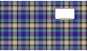 Seamless Scottish Tartan pattern background in navy, teal and grey colors