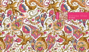 Ethnic Chic | Paisley Elegance in Seamless Patterns on White
