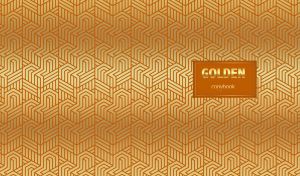 Golden art-deco with abstract patterns on a gold backdrop