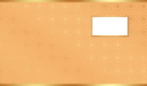 Gold art deco circles and octagons seamless outlined pattern on light ocher