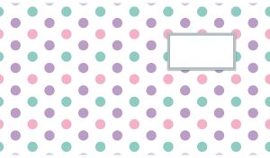 A seamless pattern of polka dot in soft pastel colors on white