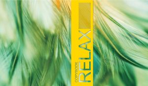 Abstract digital feather close-up in yellow-green hues