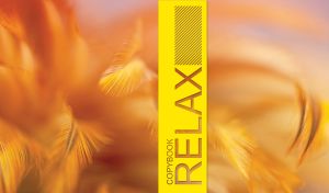 Abstract digital feather close-up in orange hues