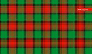 Tartan plaid print in green, red and black colors