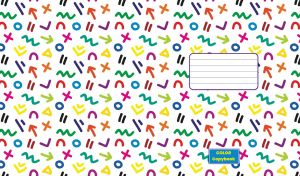 Vibrant abstract seamless doodles on white