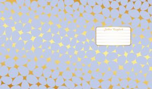 Golden gradient seamless stretched stars on pastel navy