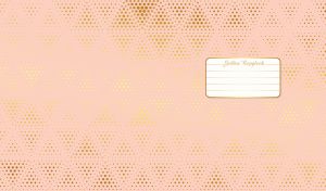 Golden gradient seamless dotted triangles on pastel pink