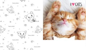 Closeup portrait of red sleepy kitten isolated on white backdrop