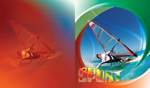 Windsurfer sport with a man surfing