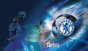 Radiant Foot Ball | English Football Club Emblems Against Sparkling Galaxy Backdrops