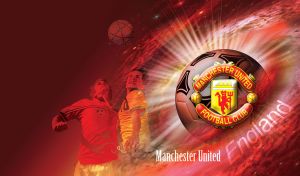 Radiant football with MNU F.C. logo is the center of a maroon galaxy