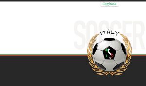 Soccer Balls Framed in Coat of Arms with Flag | on Black & White