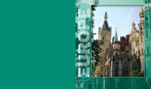 Schwerin Castle in Germany on green