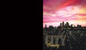 City evening, Los Angeles at sunset