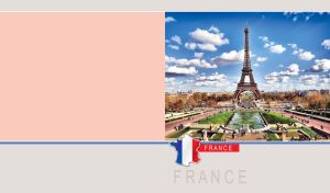 Eiffel Tower Square in Paris, France against pastel pink and gray backdrop