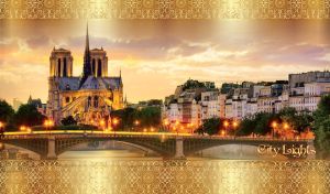 Cityscape of Notre Dame de Paris in the golden morning lights of Paris