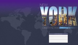 City Behind Letters | Cityscapes on Dotted Dark Gradients