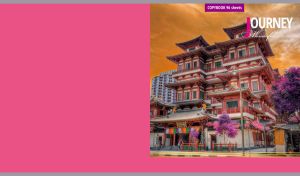 Wonderful journey to the famous Buddha Tooth Relic temple in Singapore on pink