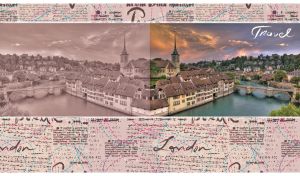 Sepia Cityscapes | Travel Dreams on a Grungy Perforated Backdrops