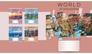 Aerial city view of the Dubai Fountain on multi panel canvas on pastel red