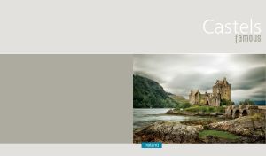 Eilean Donan castle with stone bridge on a pastel gray background