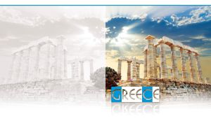 Ancient ruins of the Temple of Poseidon in glorious rays against the clouded sky