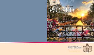 Amsterdam cityscape with city canal in the sunset on blue-grey and beige