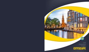 Amsterdam cityscape featuring Lords' Canal in an ellipse frame