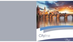 City view at Charles Bridge Prague against pastel gray and white backdrop