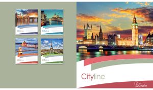 City view at the House of Parliament and Big Ben on gray and white backdrop