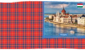 Plaid Perspectives | European Attractions on a Tartan Backdrop with Grunge Edges