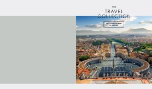 Obelisk of St Peter's Square landscape isolated on a grey and white backdrop